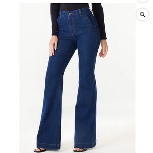Sofia by Sofia Vergara Dark Blue Trouser Flare Jeans-12